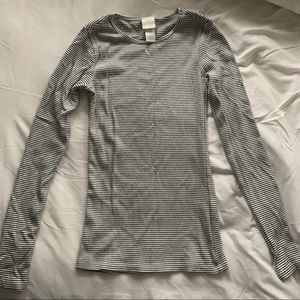 Black & White Striped H&M Long Sleeve Top